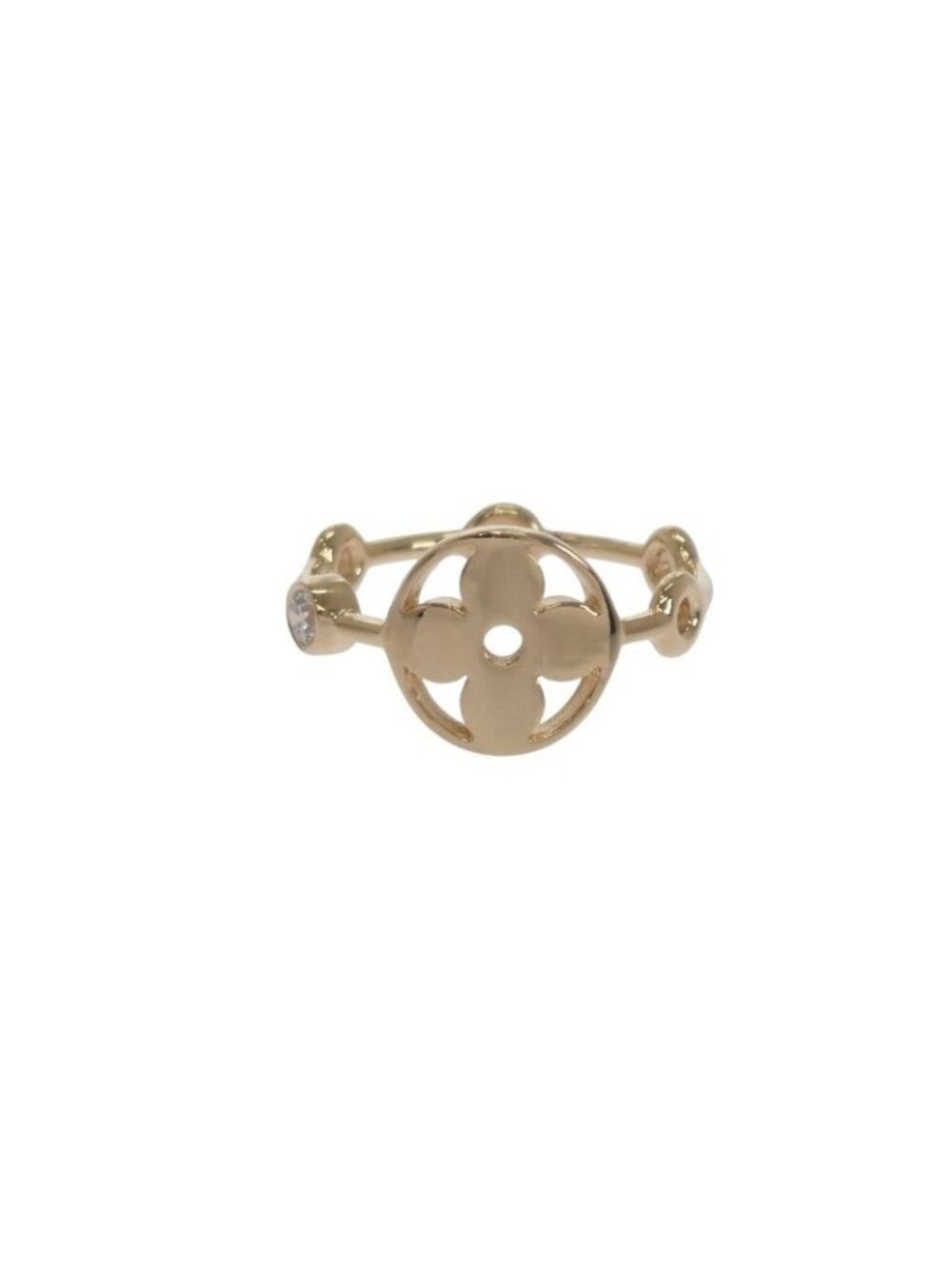 Louis Vuitton Monogram Skin 2 P No 10 Q9 A72 Ring 18K Yellow Gold Diamond - Picture 2 of 10